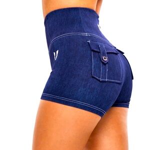 Firm ABS size extra small denim look workout shorts